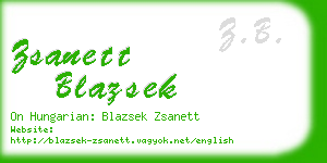 zsanett blazsek business card